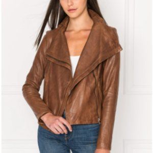 BROWN LEATHER JACKET FROM ANTHROPOLOGIE
